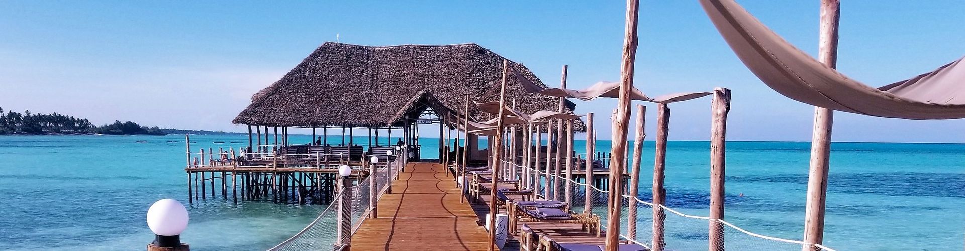 The ocean jetty of the Reef & Beach Hotel Zanzibar