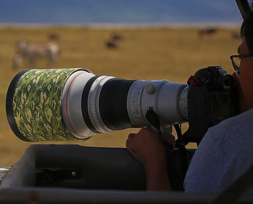 During your 8 Days Lodge Safari Tanzania you can extend the roof of your Safari truck to get great views and photos of the wild animals