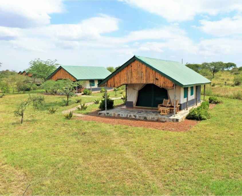 A semi permanent tent at Serengeti Ikoma Africa Safari Lodge