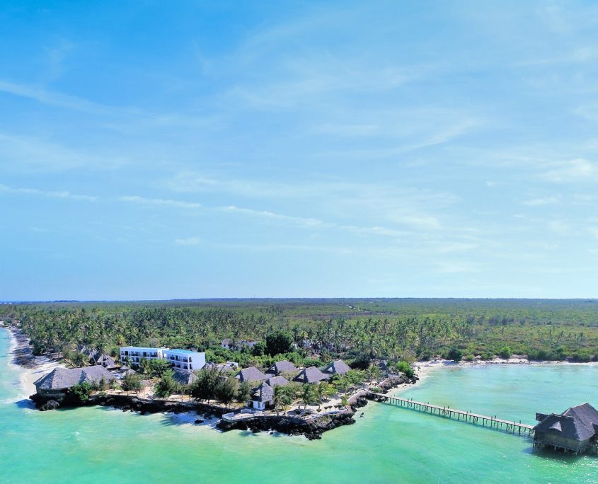 Drone Shot of the Reef & Beach Hotel Zanzibar